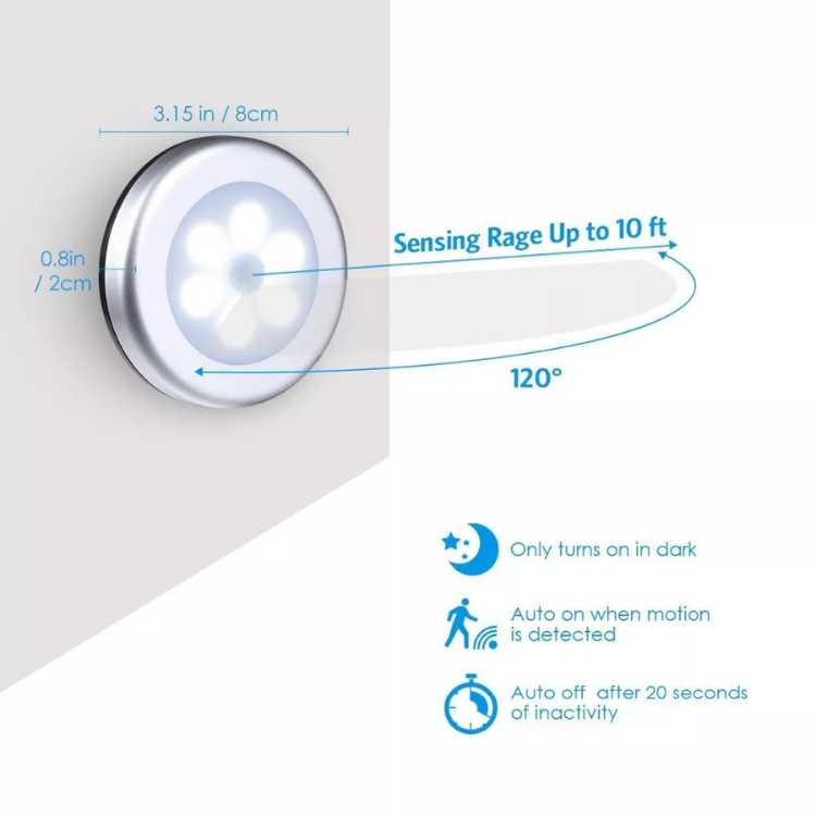 LED night light with motion sensor