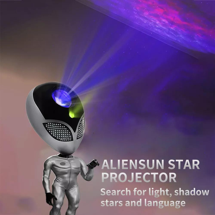Alien Nattlampa - Galaxy lampor med röstfunktion