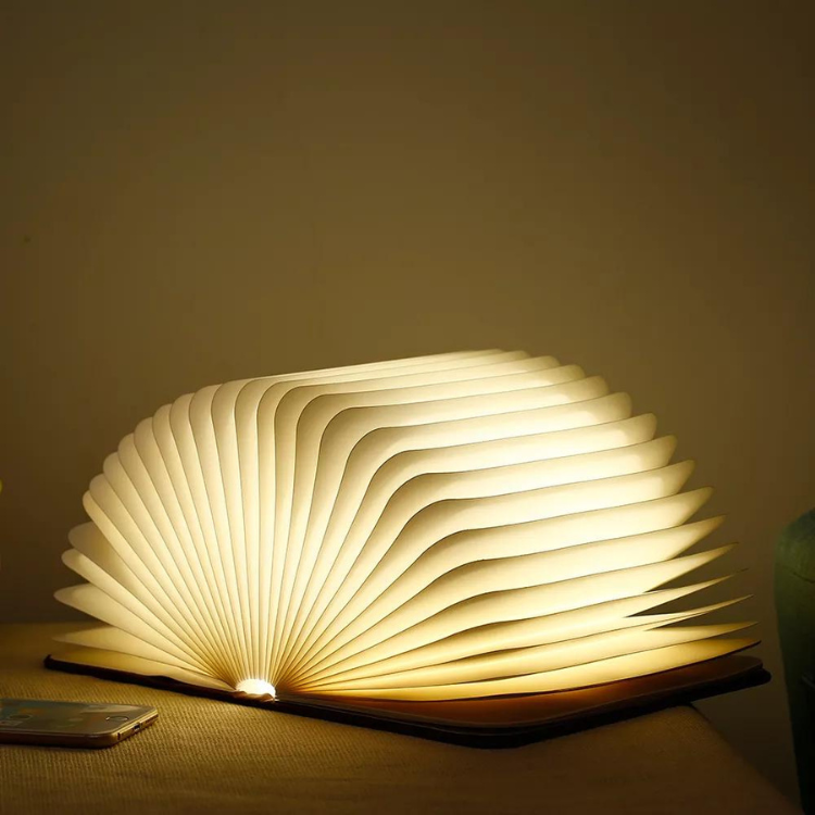 Large foldable book lamp LED USB - 8 colors - Rechargeable