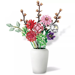 Flowers bouquet plants building blocks Kit 1237 pcs