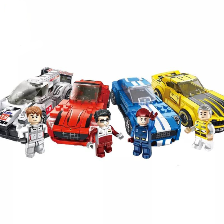 Racing Car 3 Shapes Bricks Toy Building Blocks Children Educational Toys
