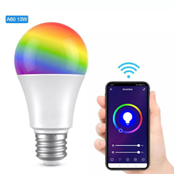 Smart WiFi- Energibesparande glödlampa LED A60 E27 RGBCW