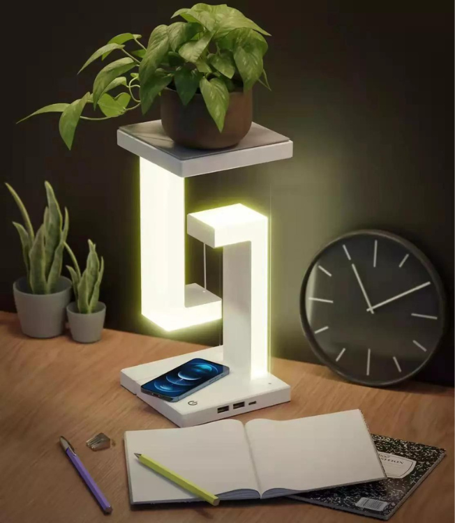 Desk lamp stand magnetic wireless charger table 4-in-1