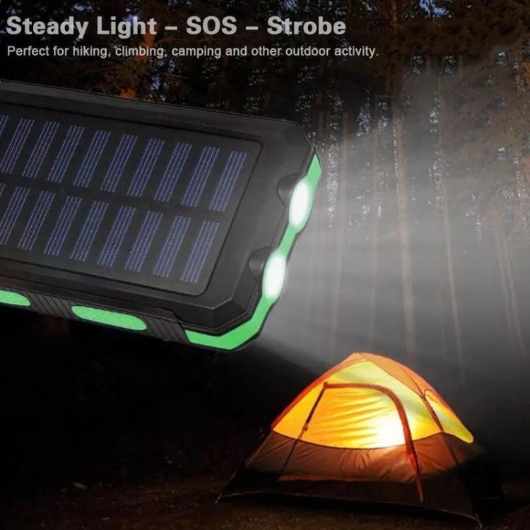 Outdoor mobile charger, with solar cells Powerbank- 20000mAh