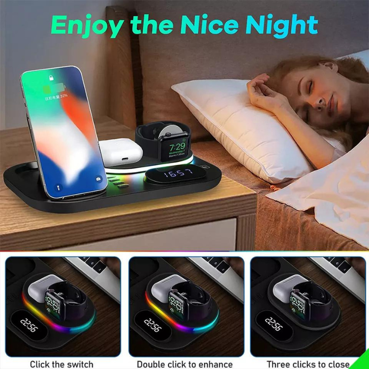 5-in-1 Wireless Charging Station with Night Light