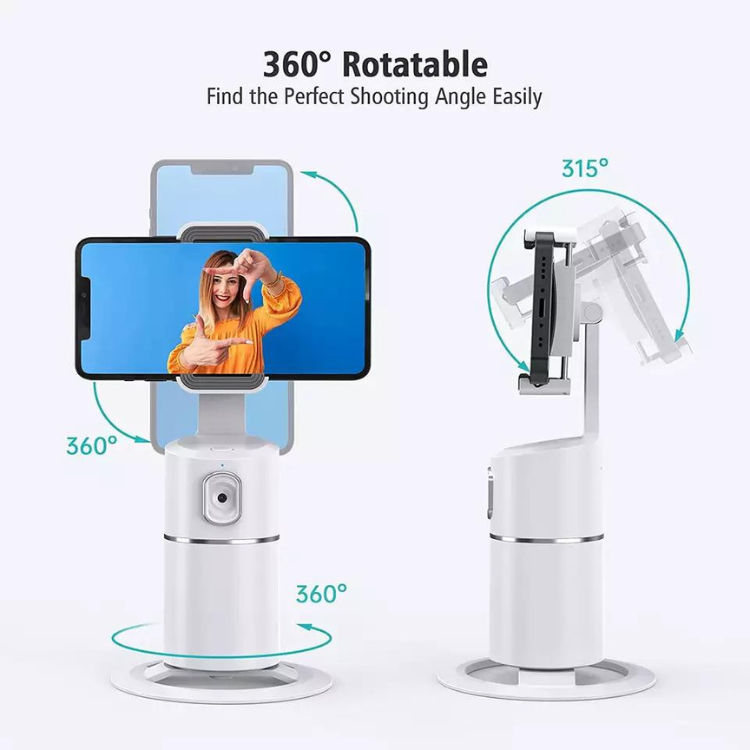 Selfie holder with automatic AI face tracking (360 °)