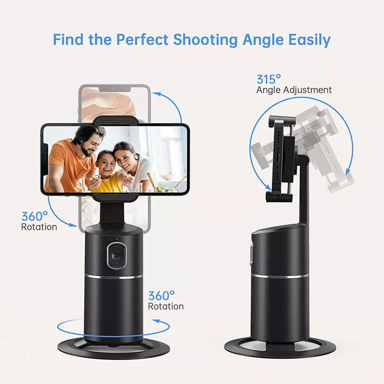 Selfie holder with automatic AI face tracking (360 °)