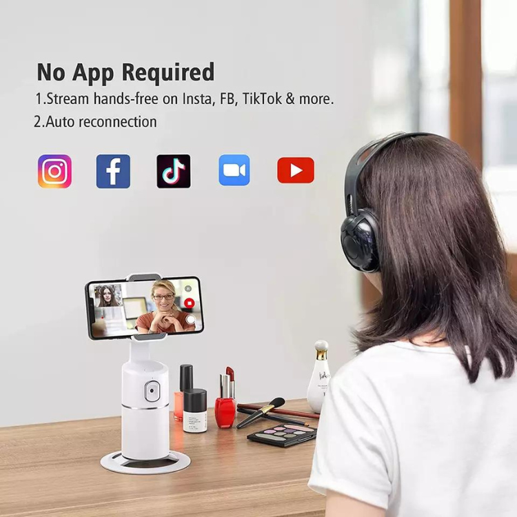 Selfie-hållare med automatisk AI-ansiktsspårning (360 °)