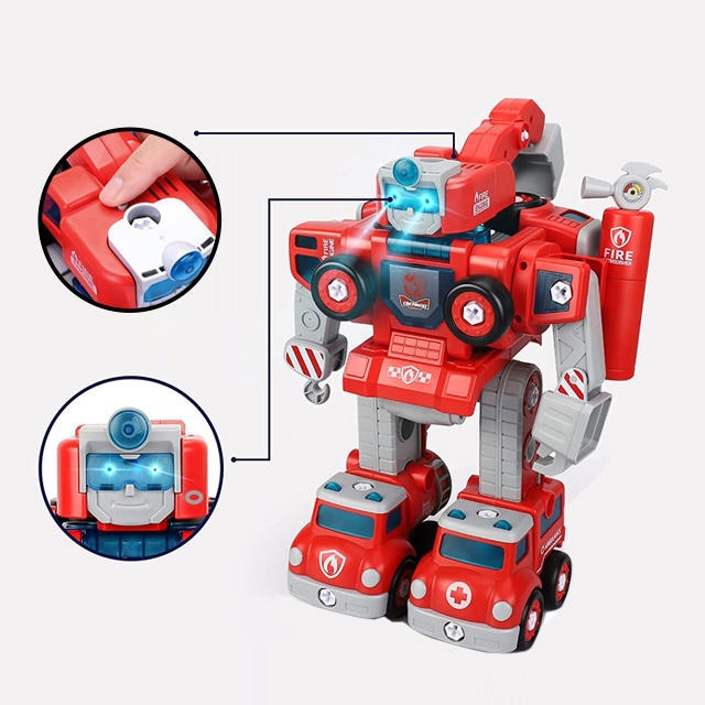 5 in 1 toy robot cars - Rescue Brave Combination - transform car