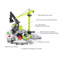 Engineering construction cranes and trucks toys set