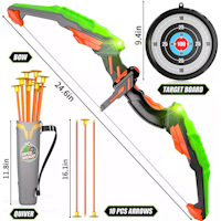 Kids Bow Arrows With LED Lights Upgraded Right Hand Shooting Arrow Set For Indoor Outdoor Toys
