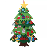 DIY Felt Christmas Tree for Kids Wall Hanging Decorations