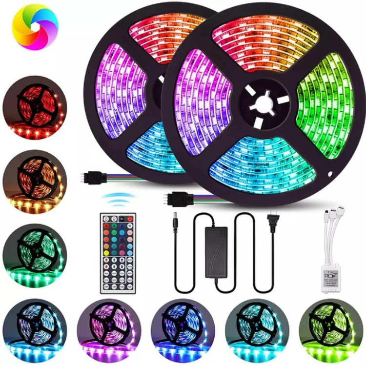 Vattentät 5050 LED färgskiftande flexibel RGB LED Strip-ljus med 44-knapps fjärrkontroll