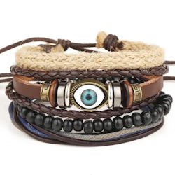 Bohemia woven braided leather bracelets