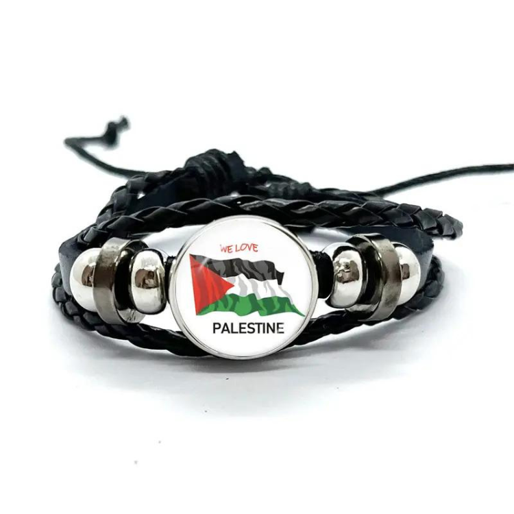 Palestinsk Flagga Kohud Armband med Justerbar