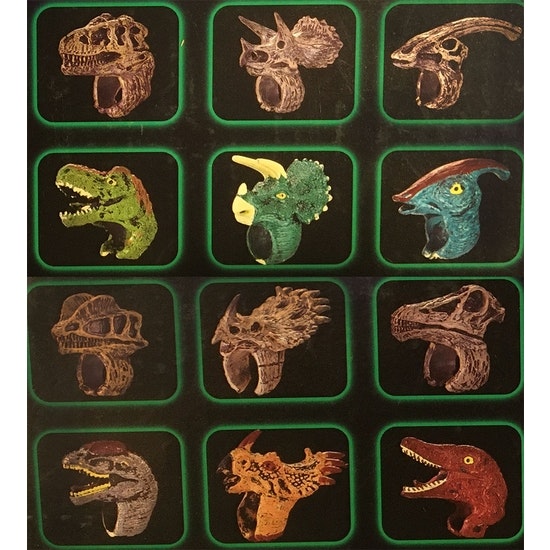 Dinosaurie-ring för lek - Dinosaur Rings assorterade