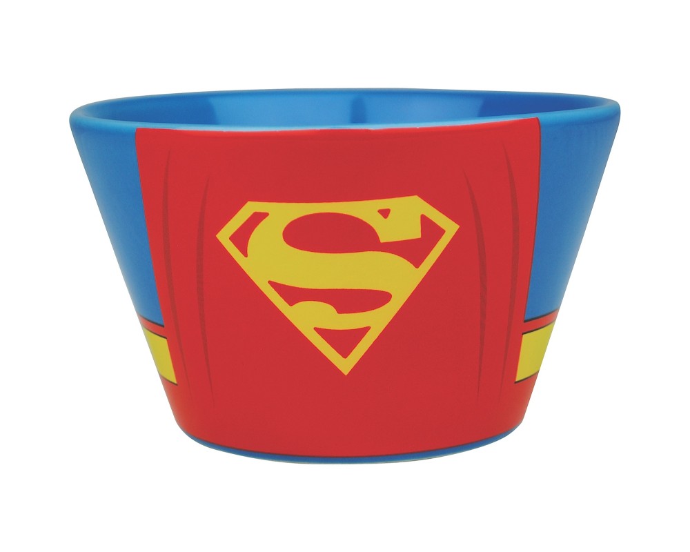 keramikskål för superhjältar med superman, stålmannen logga