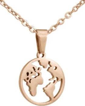Halsband | Världskarta Rosé