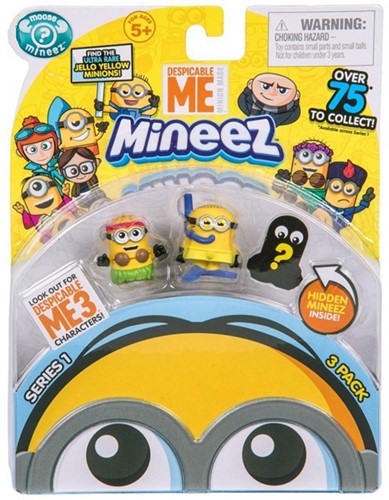Förpackning med Minioner minifigurer från Despicable Me Mineez Series 1