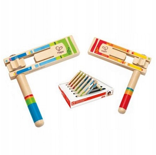 happy noisemaker smatterleksak i trä, instrument för barn