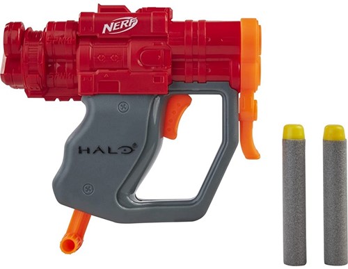 röd nerf halo microshots pistol med två skott