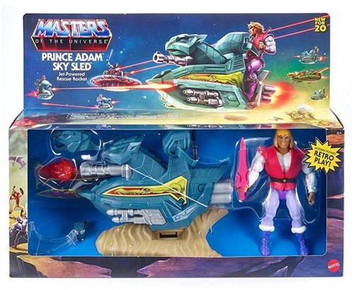 Masters of the Universe | Sky Sled & Prince Adam actionfigur med tillbehör