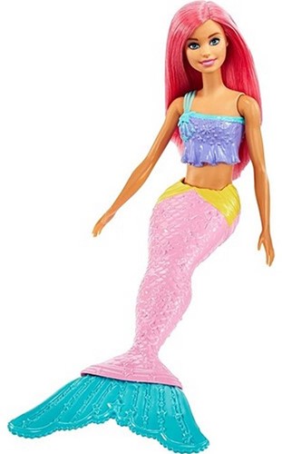 barbie dreamtopia sjöjungfru med rosa hår