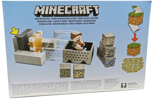 Minecraft Minecart Mayhem Lekset med minecraft figur och tillbehör