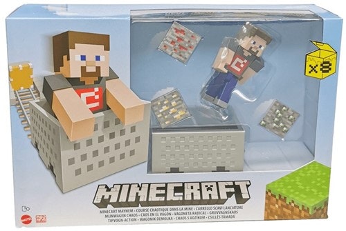 Minecraft Minecart Mayhem Lekset med minecraft figur och tillbehör