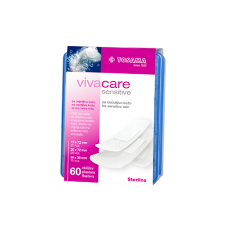 21205 Vivacare Sensitive, sterila allergivänliga plåster för känslig hud, 60-pack