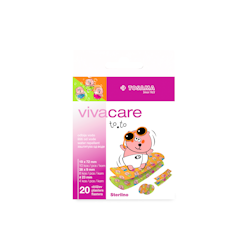 21212 Vivacare to.to, sterila barnplåster med färgmotiv, 20-pack