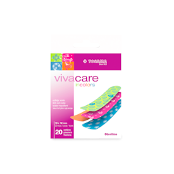 21211 Vivacare Incolors, sterila universalplåster med färgmotiv, 20-pack
