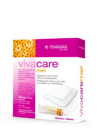 21105 Vivacare mel sårvårdset, 15 sterila kompresser+20g medicinsk kastanjehonung