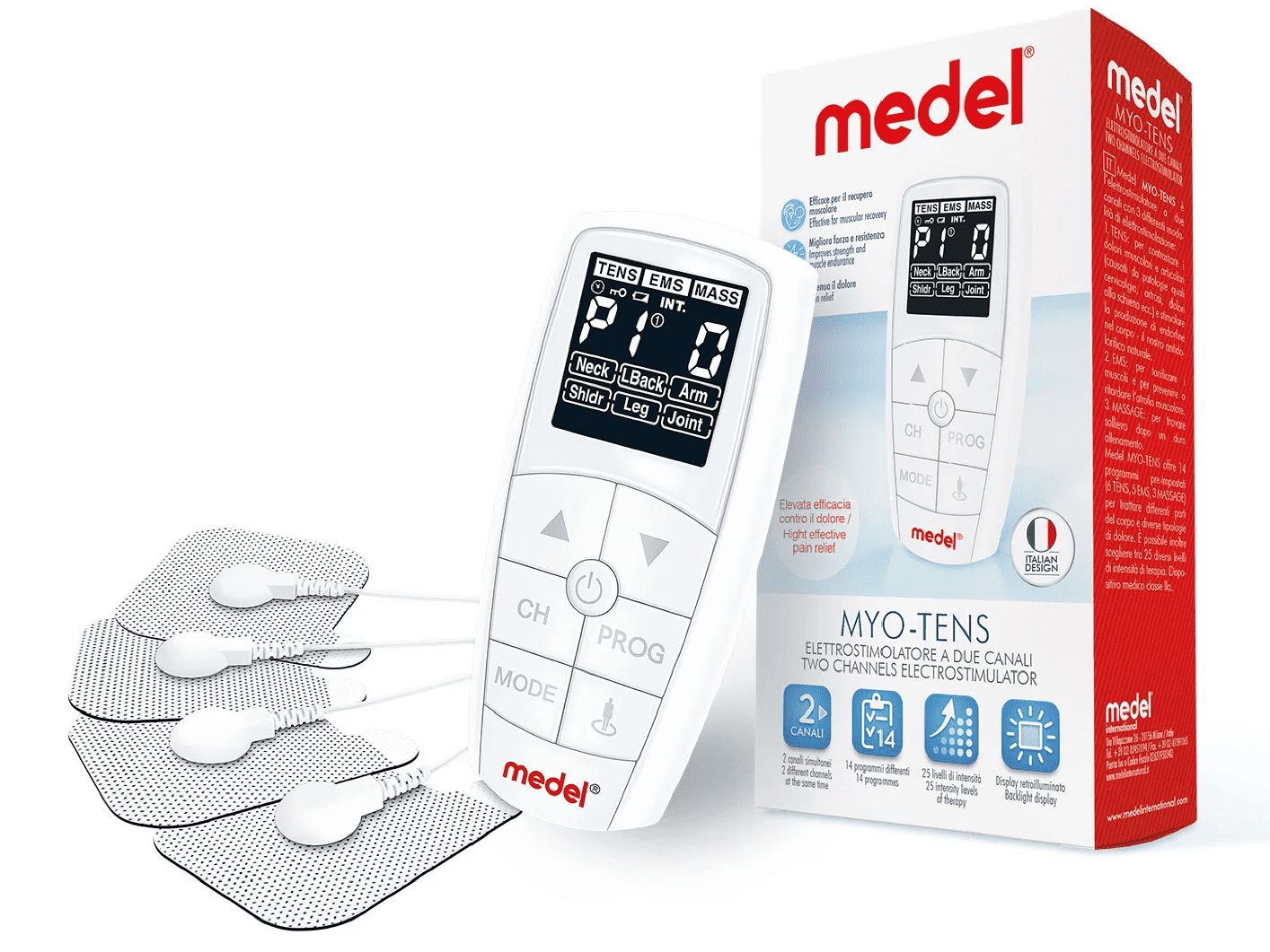 20601 Medel Myo-Tens två-kanalig elektronisk stimulator
