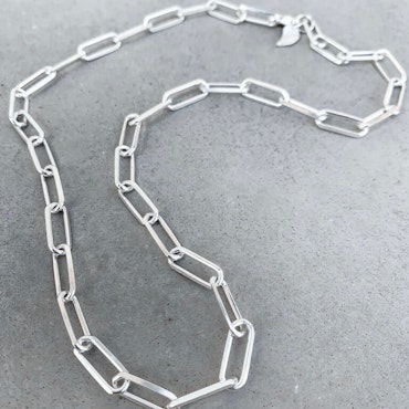 Silverhalsband Chunky Chain