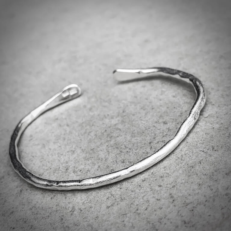 Chunky silverarmband