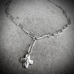 Silverhalsband The Cross Rock