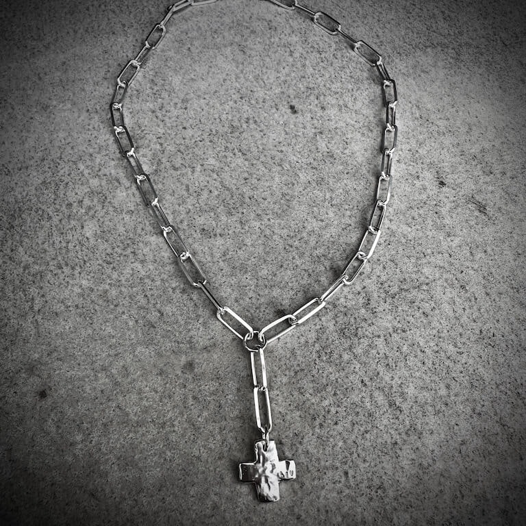 Silverhalsband The Cross Rock