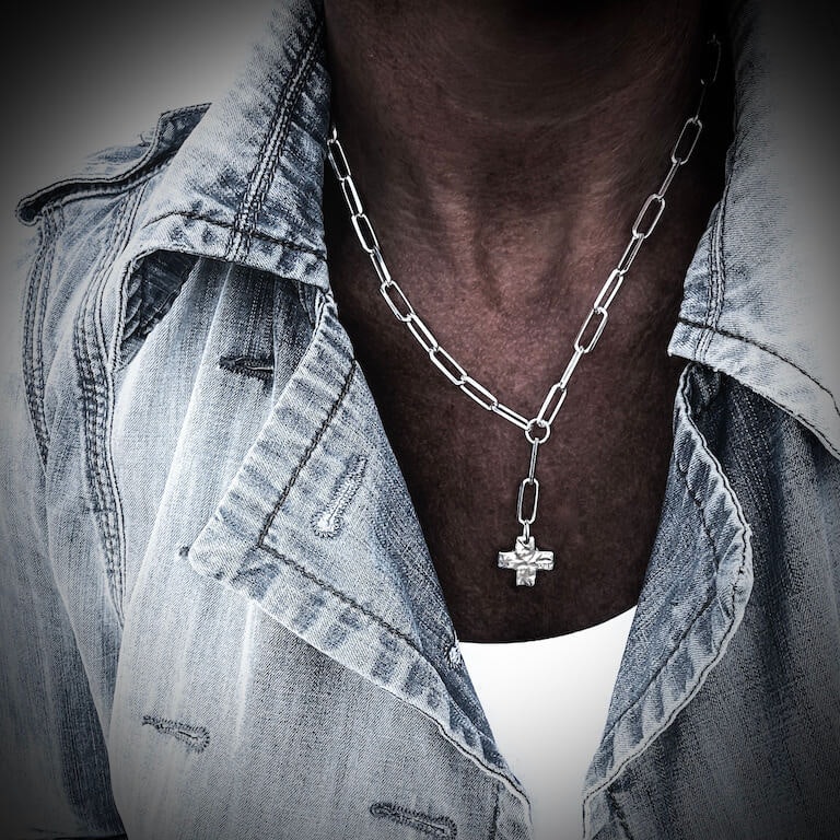 Silverhalsband The Cross Rock