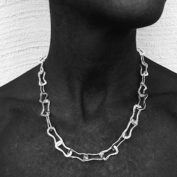 Chunky Silverhalsband Tillsammans är vi starka