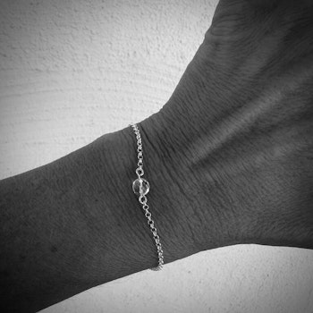 Silverarmband Zirconia Pearl