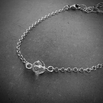 Silverarmband Zirconia Pearl