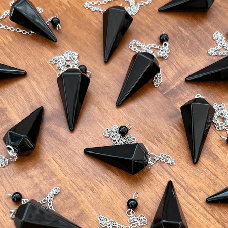 Pendel Svart Obsidian