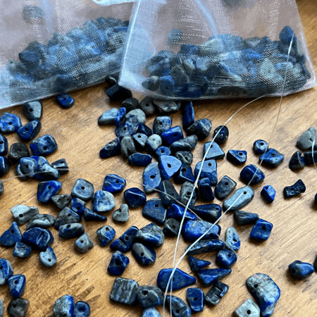 DIY Chipsarmband Lapis Lazuli