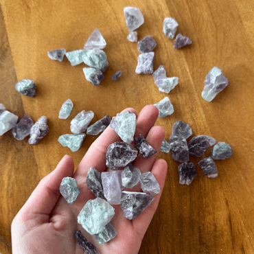 Chips Rå Regnbågsfluorit