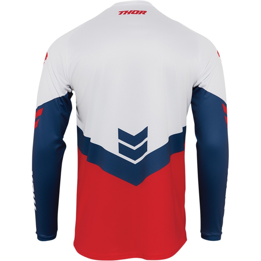 THOR YOUTH SECTOR CHEV RED/NAVY JERSEY