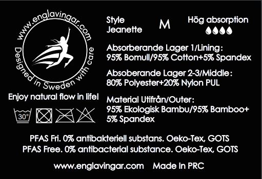 Mens/inkontinent trosa Bamboo Style Jeanette. Hög absorption.