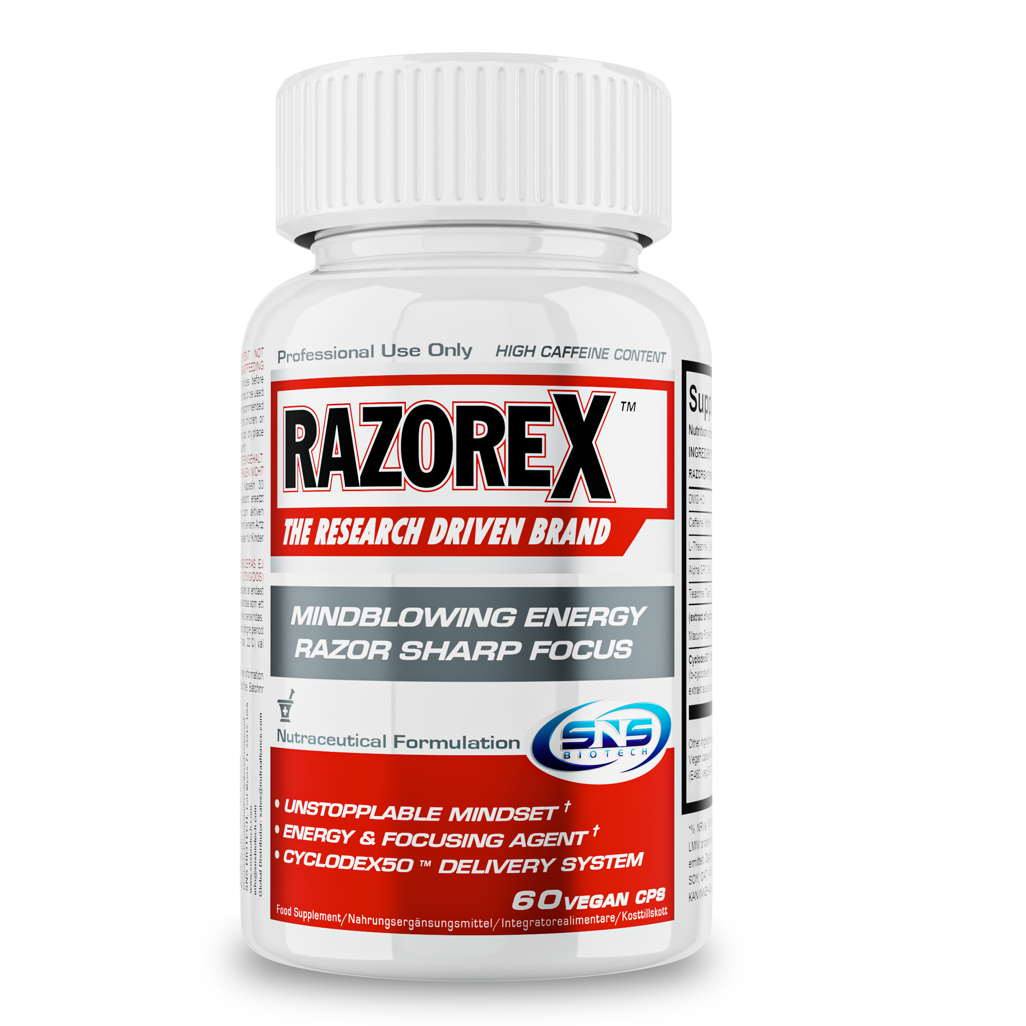 RAZOREX - Ultimate Muscle-Mind Pill 60 CAPS
