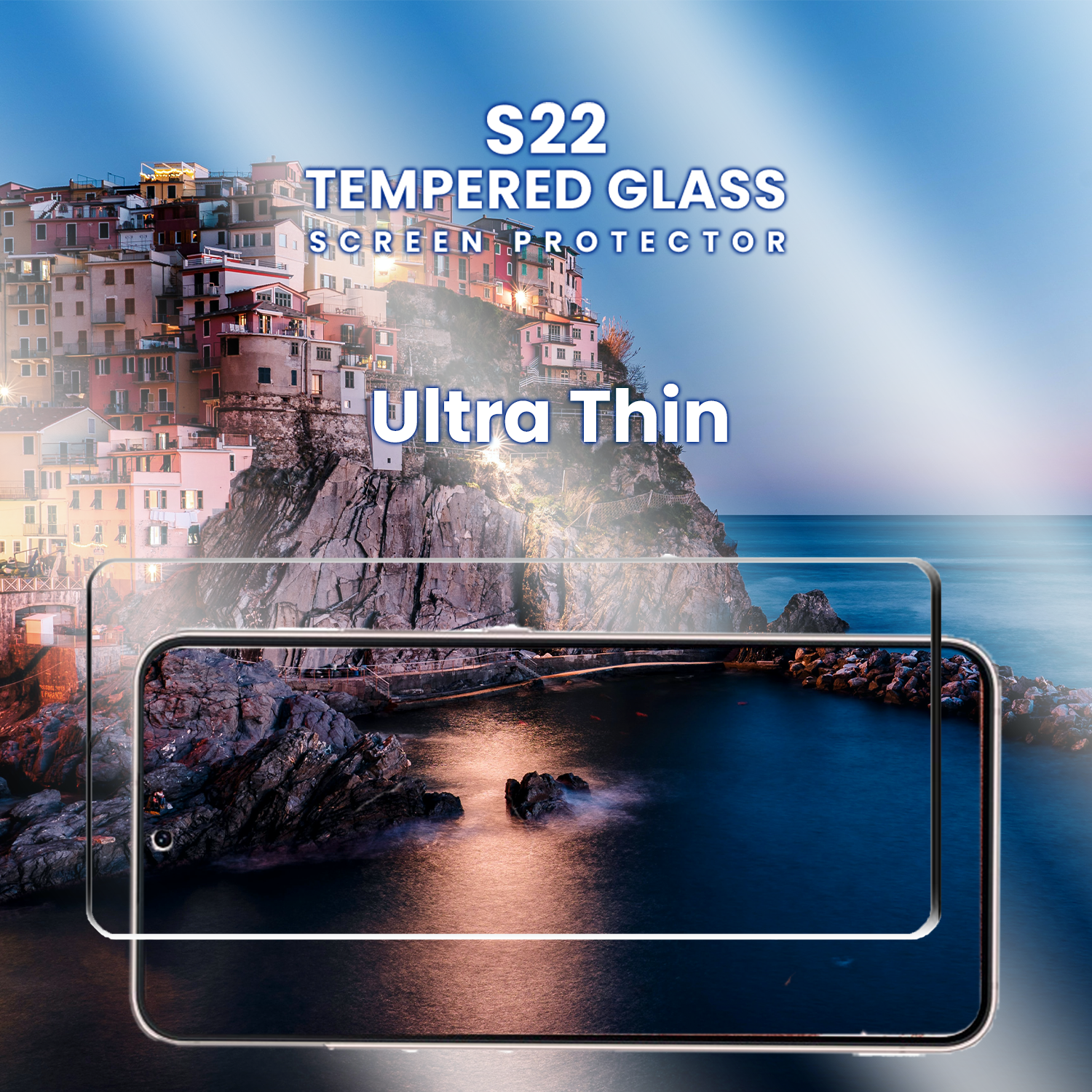 Samsung S22 - 9H Härdat Glass - 3D Super Kvalitet