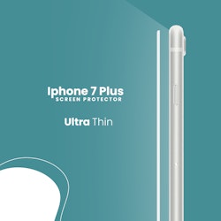 Iphone 7 PLUS Vit - 9H Härdat Glas - 3D Skärmskydd